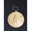 WW1 Vicrtory Medal 22850 PTE. A.T. PACEY. NORTH` N.R.            U20