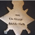WW1   GNR. E.C. PRESTON S.A.M.R. - F.A.B.                              L22