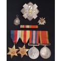 WW2 Medal Group With Badges, Bar And Armoured Trains Sterling Silver Medallion   P.C.E NEWMAN