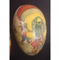 Vintage Paper Mache Easter Egg Candy Container   -------- Made In Germany --------