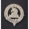 Vintage NIL TEMERE RAMSEY Scottish Clan Badge 1940`s 50`s Kilt Brooch Pin Badge  RR13