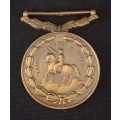 SADF - FULL SIZE DE WET (10 YEAR) SERVICE MEDAL NUMBERED 22091