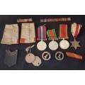 WW2 Medal Group and Insignia   Awarded To :   M.19002 D. ADAMS