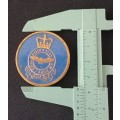 Royal Rhodesian Air Force      Brass and Enameled Badge     ( Size: 38 mm Diameter )             T1