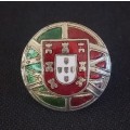 Vintage Portuguese Police Enamel Hat / Cap Badge      `` RARE FIND ``              X23