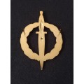 SADF Recce operator badge - 10 year active service - Gold colored - No number