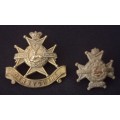Derbyshire Regiment ( Sherwood Foresters )   Brooch And Collar Badge       X141