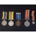 Father And Son Medal Group - DTD,ABO, Troue Diens 10Years - Son General Service Medal + Miniature