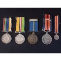 Father And Son Medal Group - DTD,ABO, Troue Diens 10Years - Son General Service Medal + Miniature