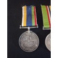 Father & Grandson Medals - DTD,ABO, Troue Diens 10Years-Grandson General Service Medal + Miniature