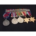 WW2 Miniature Medal Group Of Five Medals  ( With 8TH Army Clasp )    NOTE Condition           M5