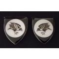 201 Battalion Shoulder Flashes Pair With Backing ( All Pins )                F4