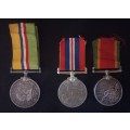Boer War / WW2 Father and Son Medals  BURGER P.J.A. VAN DER WESTHUIZEN       No.11 & 12