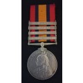 Boer War -  QSA Medal Awarded To: 2001 PTE. J. BENN. CAPE P.D.I.                     No.5