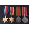 WW2 Medal Group Awarded To: 43506 B.J.A. VENTER With 8th Army Bar               No.3