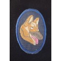 Dog Unit Cloth Badge Embroidered        Size: 43 x 60mm             V18
