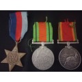 WW2 Medal Group Awarded To:  279463 R.C. BURROWS                   No.9