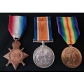 WW1 Medal Trio Awarded To: L/CPL R. DICKMAN 5TH INFANTRY                  No.19