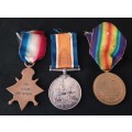 WW1 Medal Trio Awarded To: PTE. D. CRAIG 10TH INFANTRY                                No.22