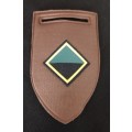 SADF Infantry HQ  Coy Shoulder Tupperware Flash   ( Pin Intact )        No.45