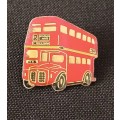 Vintage LONDON RED Double Decker Bus  Enamel Lapel Pin                 V66