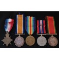 WW1 / WW2 Medal Group Awarded To: PTE. L.O. EDMEADES, RAND RFLS.          No.33