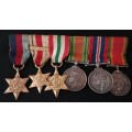 WW2 Miniature Medal Group Africa Star With 8TH Army Clasp                       M19