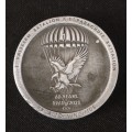 1 Parachute Battalion 60 Years / Delta Company 39 Years Medallion  ( Silver Coloured )     O7