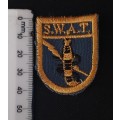 SADF - SWA POLICE - SOUTH WEST AFRICA TACTICAL (SWAT) Cloth Badge  ( Blue )       O45