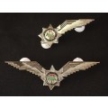 Police Air Wing ` PILOT `  WINGS + HALF WING  badge  SET                O70
