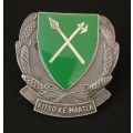 Bophuthatswana Military School Oxidized Silver And Enamel Cap Badge                     M13