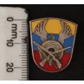 36TH World Shooting Championships Enamel Badge  ( Note NO Pin )   By HUGUENIN               M41
