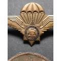 Special Task Force Camo Cloth Cap Badge & Early Qualification Para Wings     F119