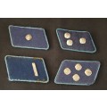 GERMAN ARMY BLUE COLLAR TABS WITH PIPS     `` One Bid For The LOT `           F140