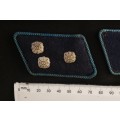 GERMAN ARMY BLUE COLLAR TABS WITH PIPS     `` One Bid For The LOT `           F140