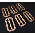 Leather Police Belt Buckles x6   ( One Bid For The Lot Of 6 )                  F148