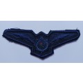 South African Police Cloth Pilot Wings    ( Blue )                  F179