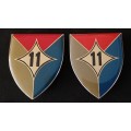 SADF 11 FIELD POSTAL UNIT SHOULDER FLASHES    ` OLD `     ` RARE `              H73