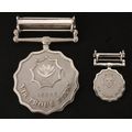 SADF Vir Troue Diens 20 Years Full Size Medal & Miniature   Number 16803                  F254