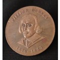 William Harvey Medallion  1578 - 1657   YOU`LL NEVER FORGET VIAFLEX   ( Bronze )                V18
