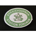 STASIE VOORMAN / STATION FOREMAN CAP BADGE                       V23
