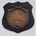 N.S.R.A. NATIONAL SMALL-BORE RIFLE ASSOCIATION BLAZER BADGE BULLION WIRE              V62