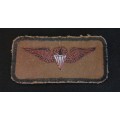SWA PARACHUTE BASIC WING EMBROIDERED ON NUTRIA           V72