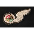 SAAF   SOUTH AFRICA AIRFORCE NAVIGATOR WING 1940 1950    `` EMBROIDERED ``       V105