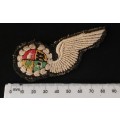SAAF   SOUTH AFRICA AIRFORCE NAVIGATOR WING 1940 1950    `` EMBROIDERED ``       V105