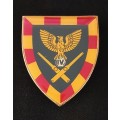 SADF 4 ARTILLERY REGIMENT SHOULDER FLASH    (YELLOW TYPE 2ND ISSUE )            D147