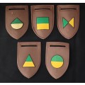 SADF INFANTRY COMPANY TUPPER SHOULDER FLASHES  ( ONE BID FOR THE LOT )   C5