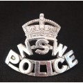 NSW POLICE HAT BADGE   ( CRICA 1916 - 1954 )      `` RARE ``             C7