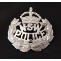 NSW POLICE COMMISSIONED OFFICERS CAP BADGE  ``` RARE ```               C11