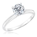 1.11ct E/SI1 ROUND DIAMOND SOLITAIRE ENGAGEMENT RING 14K WHITE GOLD